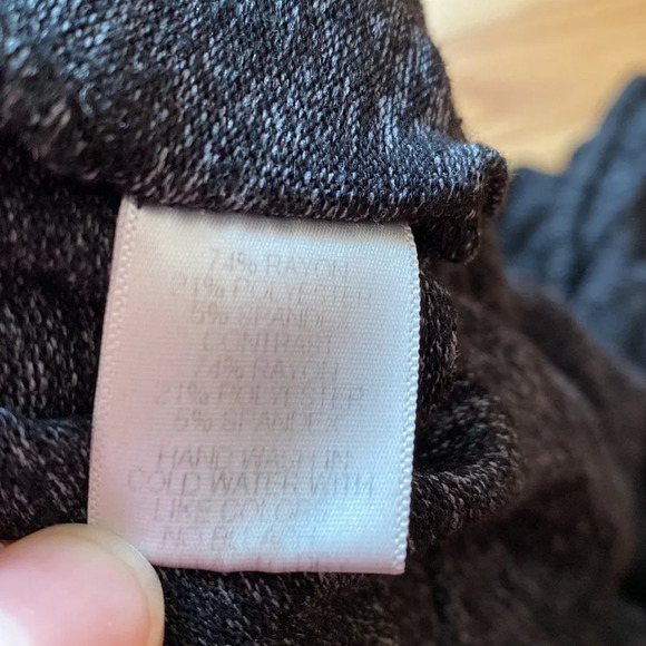 Harlow & Graham cozy soft gray charcoal hoodie‎ hooded sweatshirt sweater marled - Picture 4 of 5